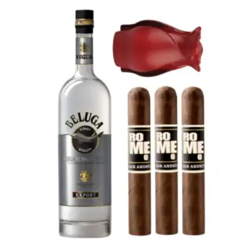 Beluga Noble Vodka with Bro-Rose & Cigar Set