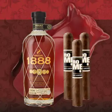 Brugal 1888 Rum with Bro-Rose & Cigar Set