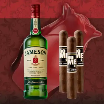 Jameson Irish Whiskey with Bro-Rose & Cigar Set