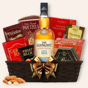 Glenlivet Founder's Reserve Scotch Whisky Gift Basket
