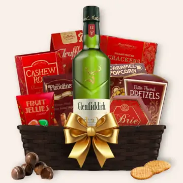 Glenfiddich 12 Year Scotch Whisky Gift Basket