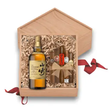 Yamazaki 12 Year Japanese Whisky Gift Set with Cigars