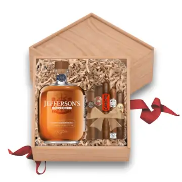 Jefferson's Bourbon Whiskey Gift Set with Cigars