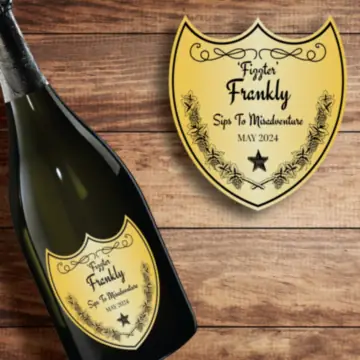 Personalized Dom Perignon Brut Champagne Custom Label Bottle