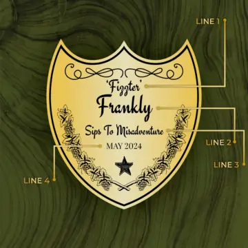 Personalized Dom Perignon Brut Champagne Custom Label Bottle