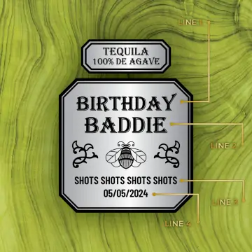 Personalized Patron Silver Tequila Custom Label Bottle