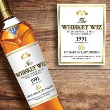 Personalized Macallan Single Malt Scotch Whisky Custom Label Bottle