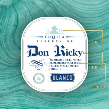 Personalized Don Julio Blanco Tequila Custom Label Bottle