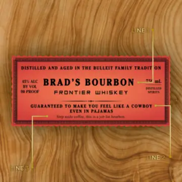 Personalized Bulleit Bourbon Kentucky Whiskey Custom Label Bottle