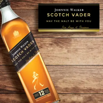 Personalized Johnnie Walker Black Scotch Whisky Custom Label Bottle