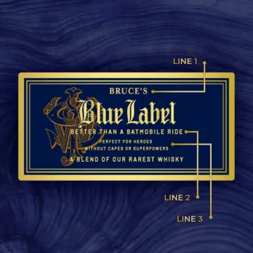 Personalized Johnnie Walker Blue Label Scotch Whisky Custom Label Bottle