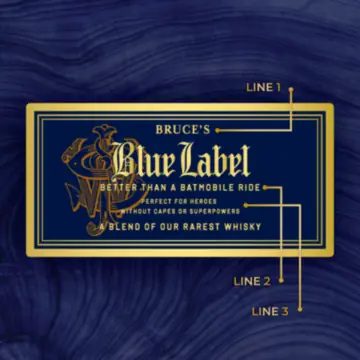 Johnnie Walker Blue Label Custom Label Bottle