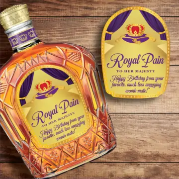 Personalized Crown Royal Canadian Whisky Custom Label Bottle