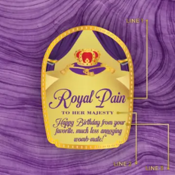 Personalized Crown Royal Canadian Whisky Custom Label Bottle