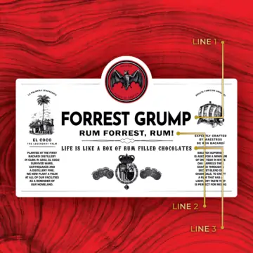 Personalized Bacardi Superior Light Rum Custom Label Bottle