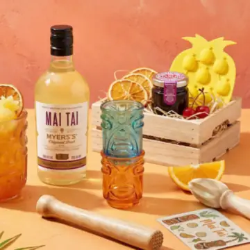 Tropical Mai Tai Gift Set with Tiki Shot Glasses