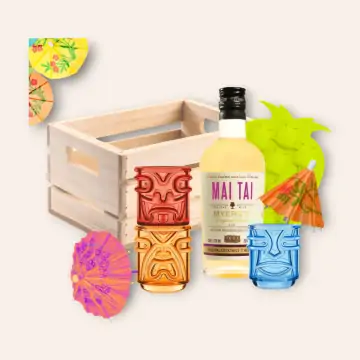 Tropical Mai Tai Gift Set with Tiki Shot Glasses