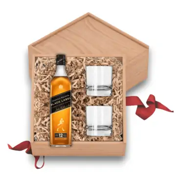 Personalized Johnnie Walker Black Scotch Whisky Custom Label Bottle