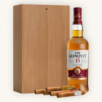 Glenlivet 15 Year Gift Set with Cigars