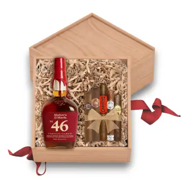 Maker's Mark 46 Bourbon Gift Set with Cigars