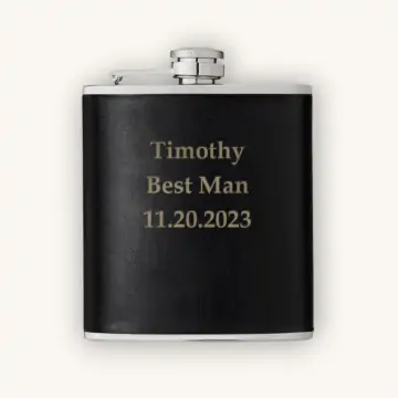 Engraved black flask