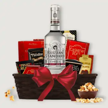 Russian Standard Platinum Vodka Gift Basket