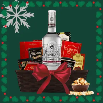Russian Standard Platinum Vodka Gift Basket