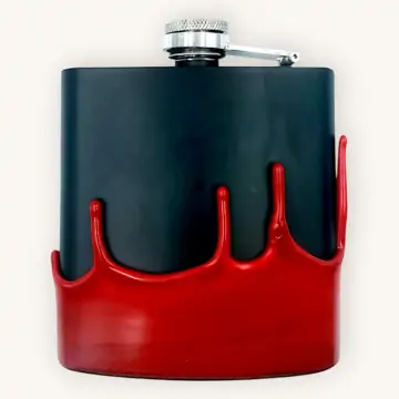 Wax Dipped Black Flask