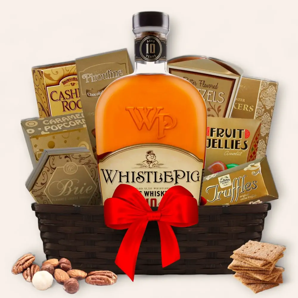 WhistlePig 10 Year Rye Whiskey Gift Basket