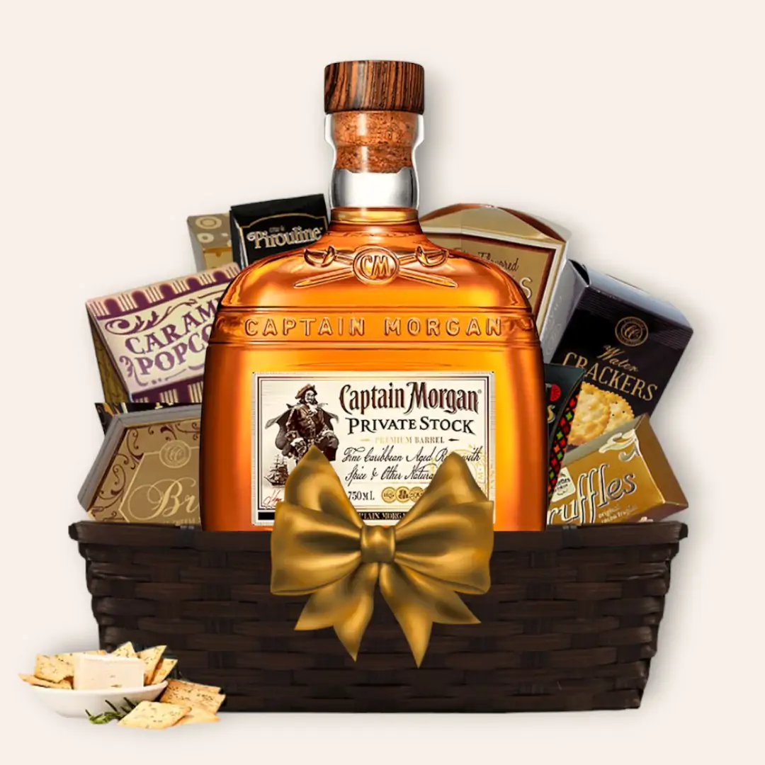 Captain Morgan Private Stock Rum Gift Basket
