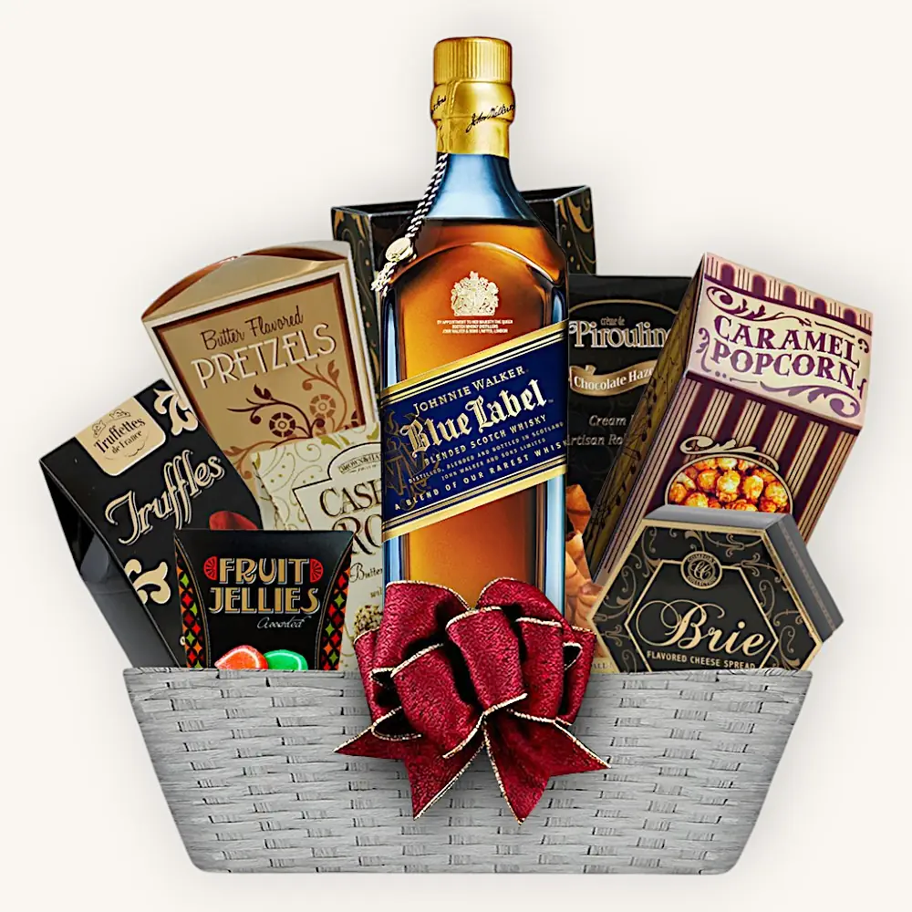 Personalized Johnnie Walker Blue Label Scotch Whisky Custom Label Bottle