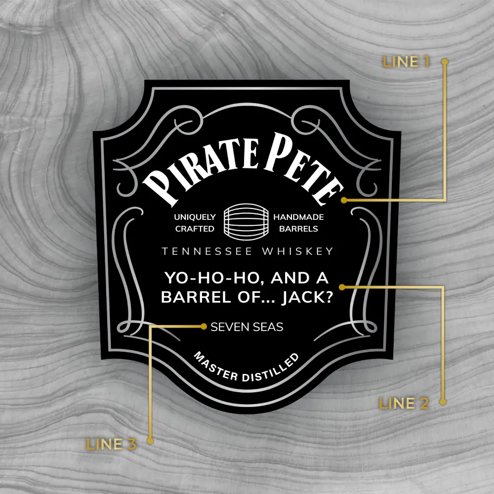 Personalized Jack Daniel's Single Barrel Tennessee Whiskey Custom Label Bottle