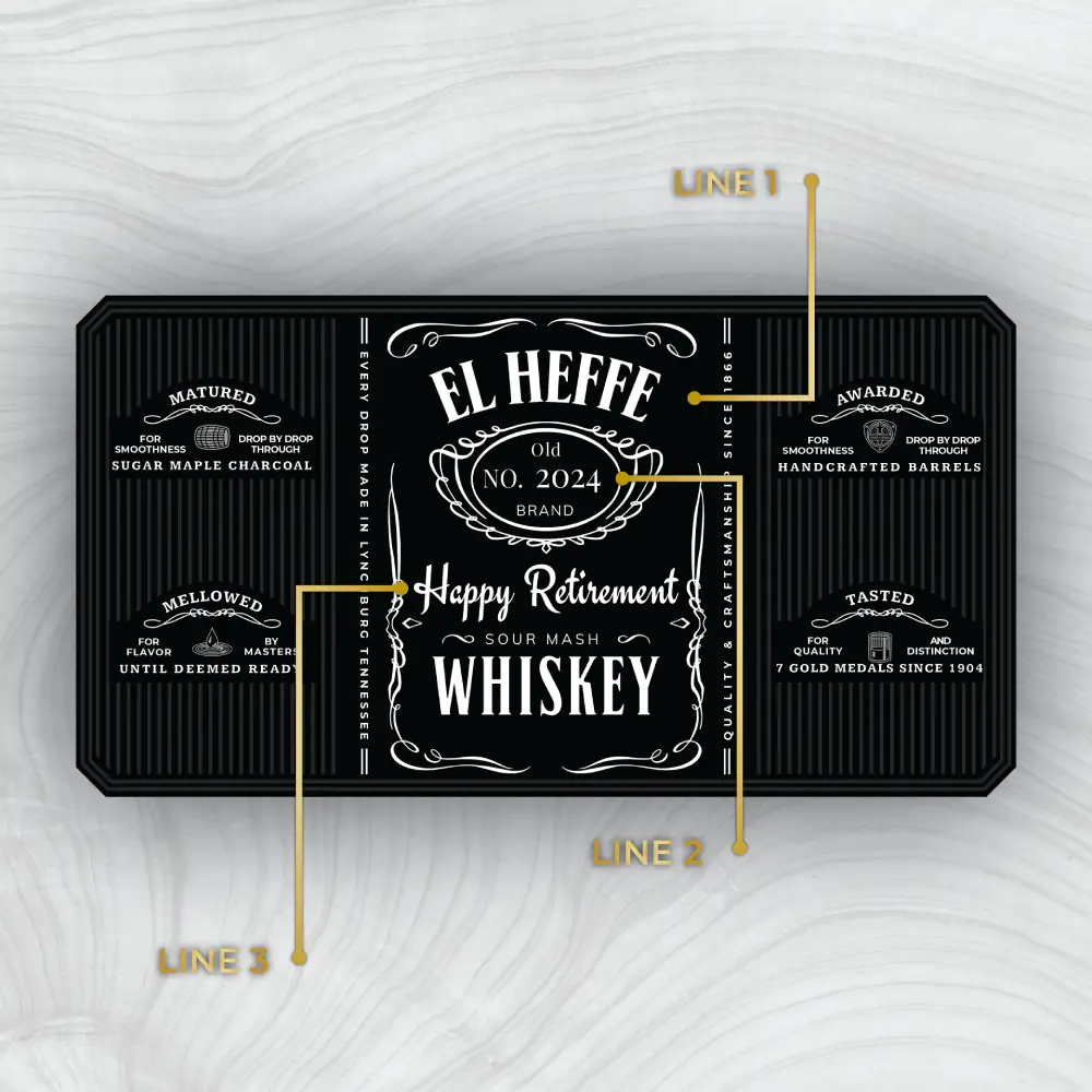Personalized Jack Daniel's Original Old No 7 Tennessee Whiskey Custom Label Bottle