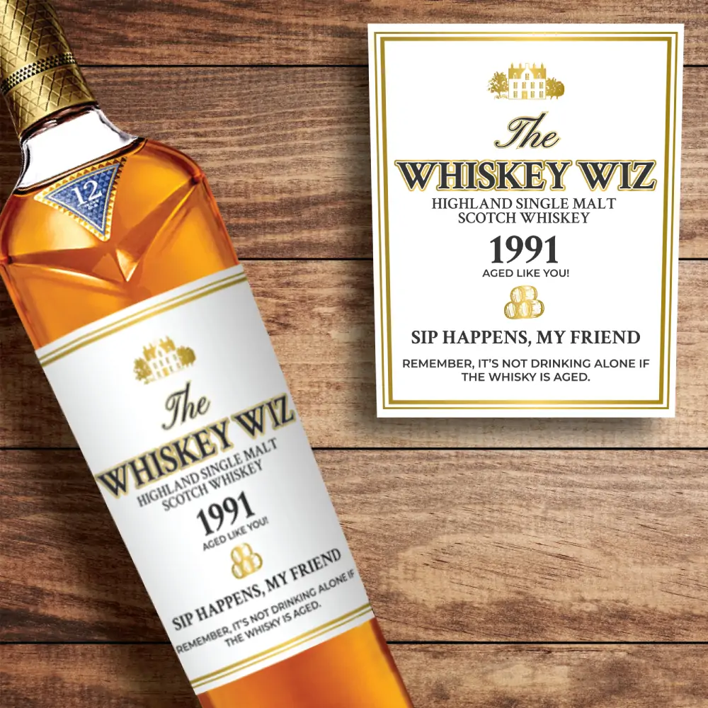 Personalized Macallan Single Malt Scotch Whisky Custom Label Bottle