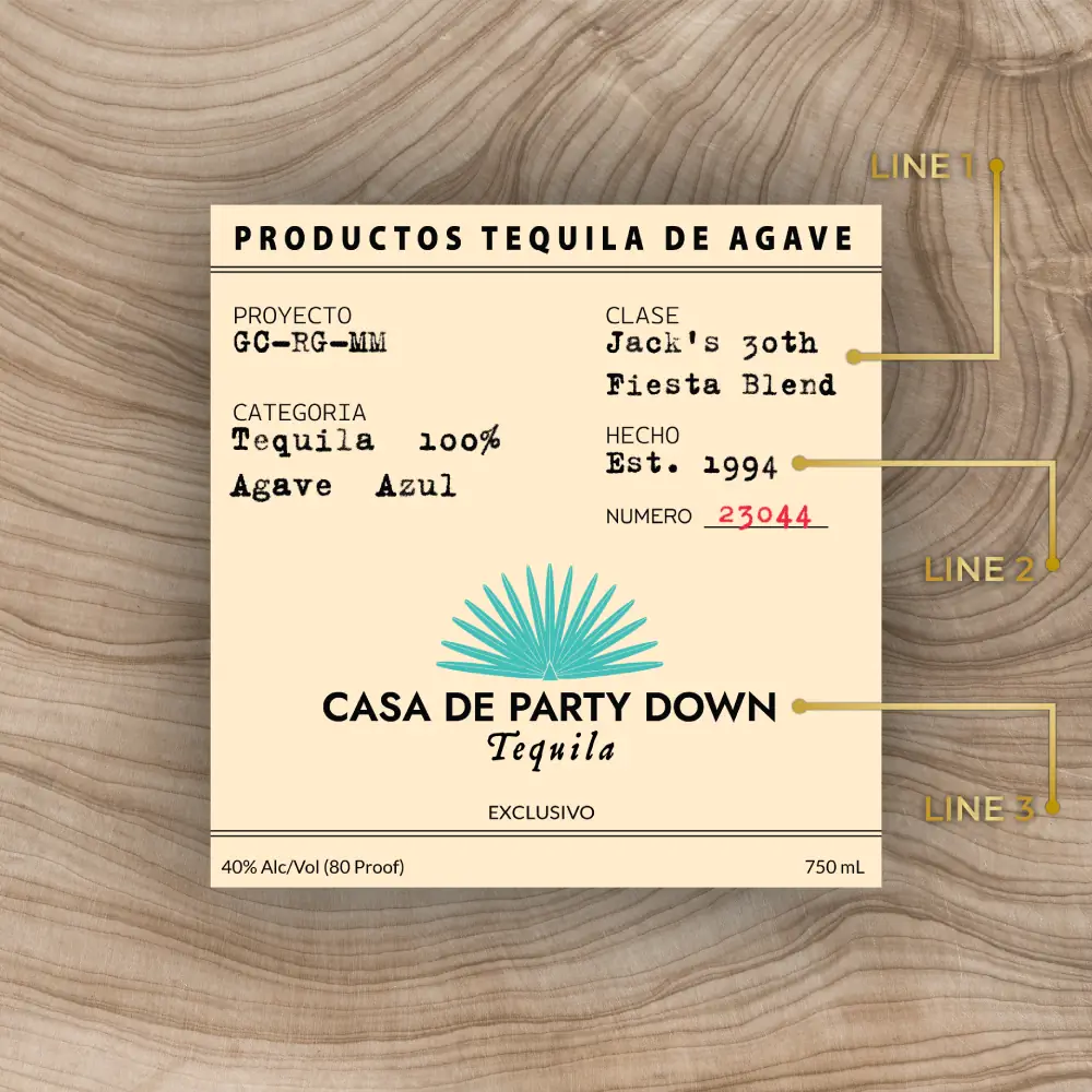 Casamigos Custom Label Bottle