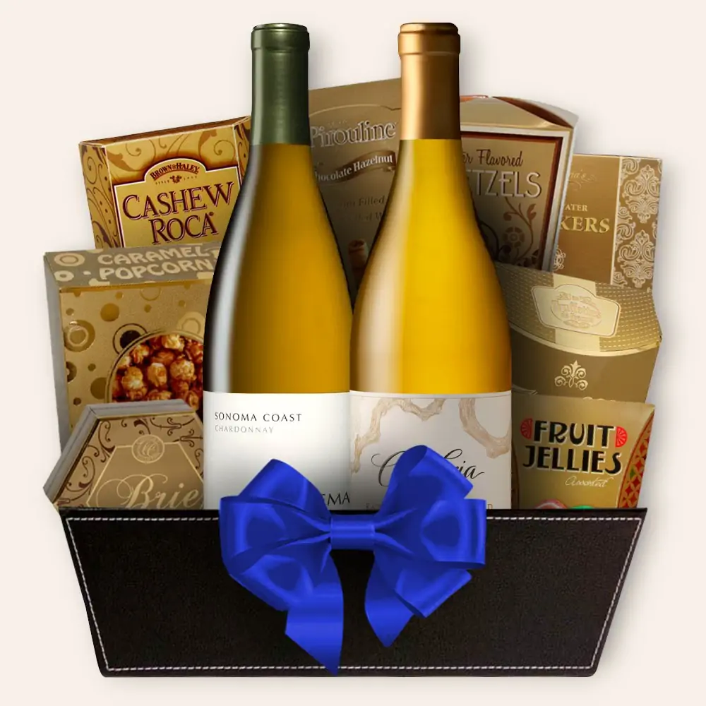 Buttery Chardonnay Duo Gift Basket