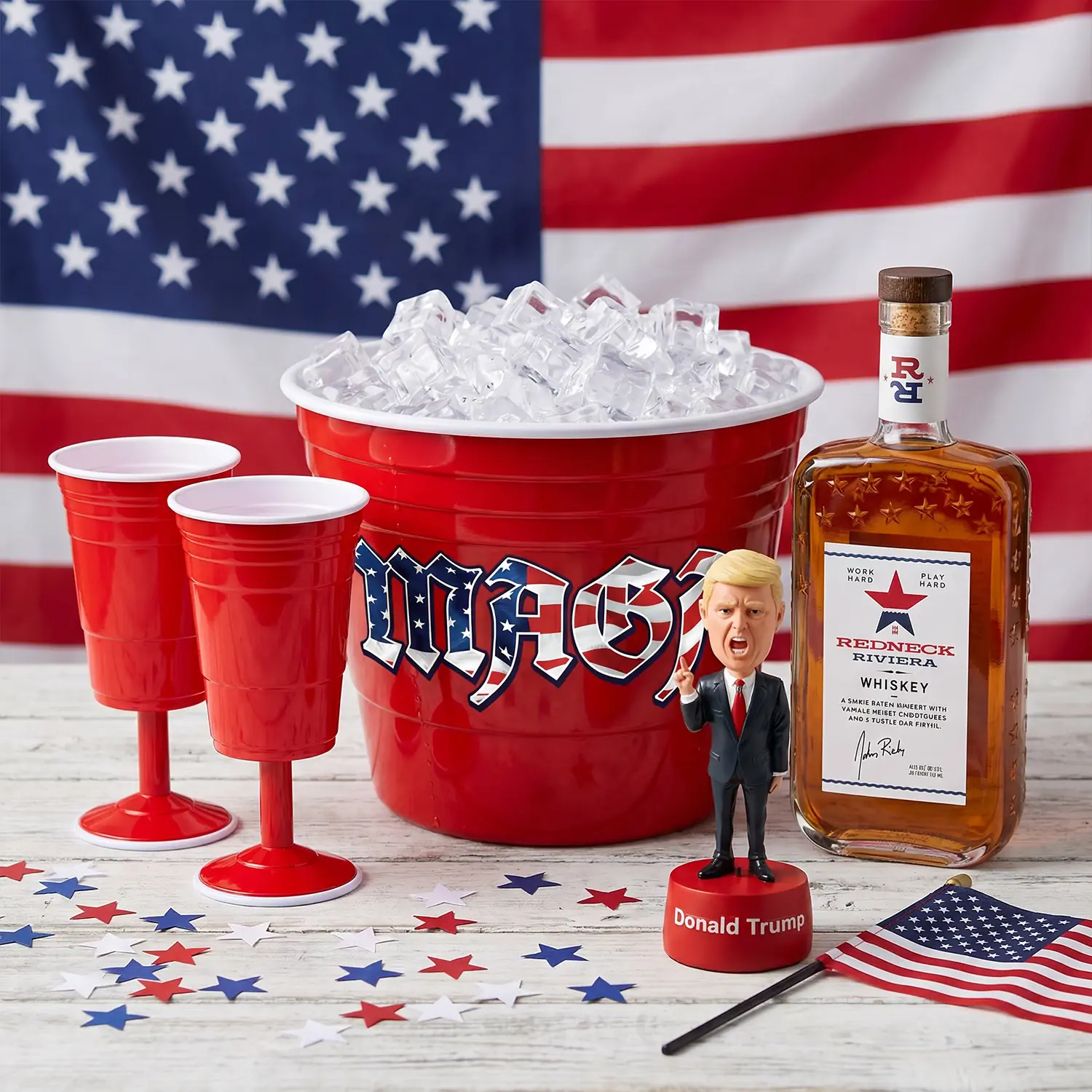 Redneck Riviera Whiskey MAGA Tailgate Set