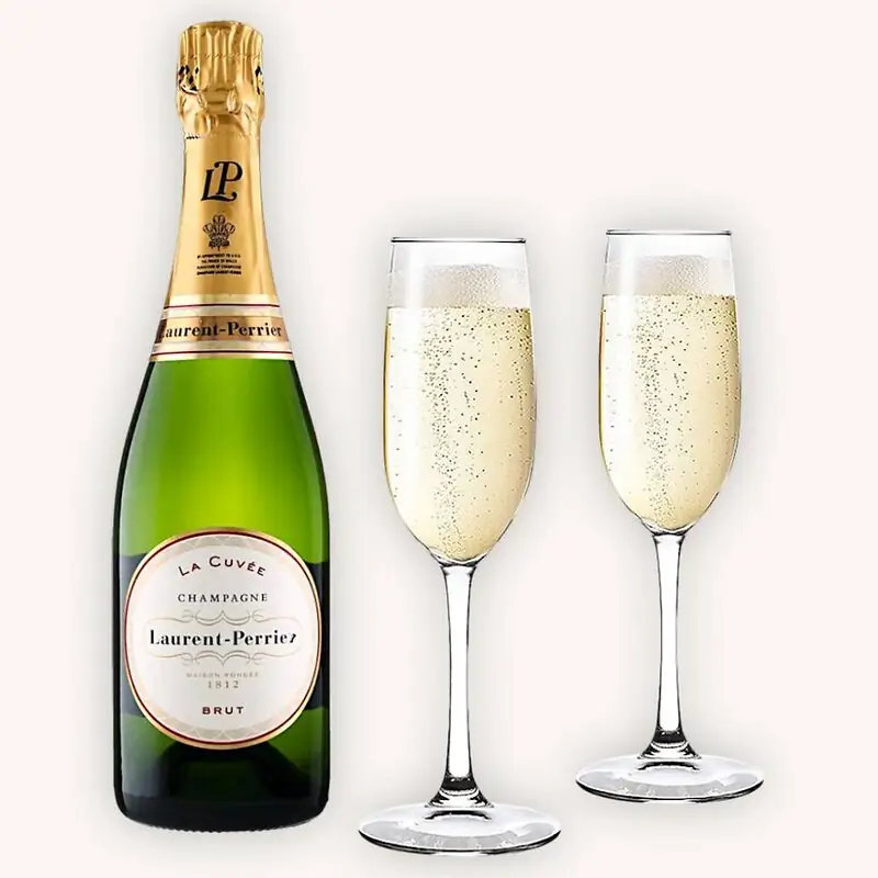 Laurent Perrier Champagne Gift Set with Champagne Flutes