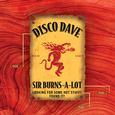 Fireball Whisky Custom Label Bottle