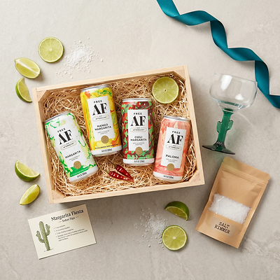 Zero-Proof Margarita Gift Set with Cactus Glass