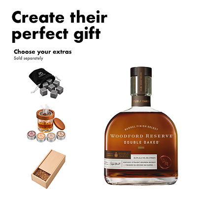 Engraved Woodford Reserve Double Oaked Bourbon Gift Bottle