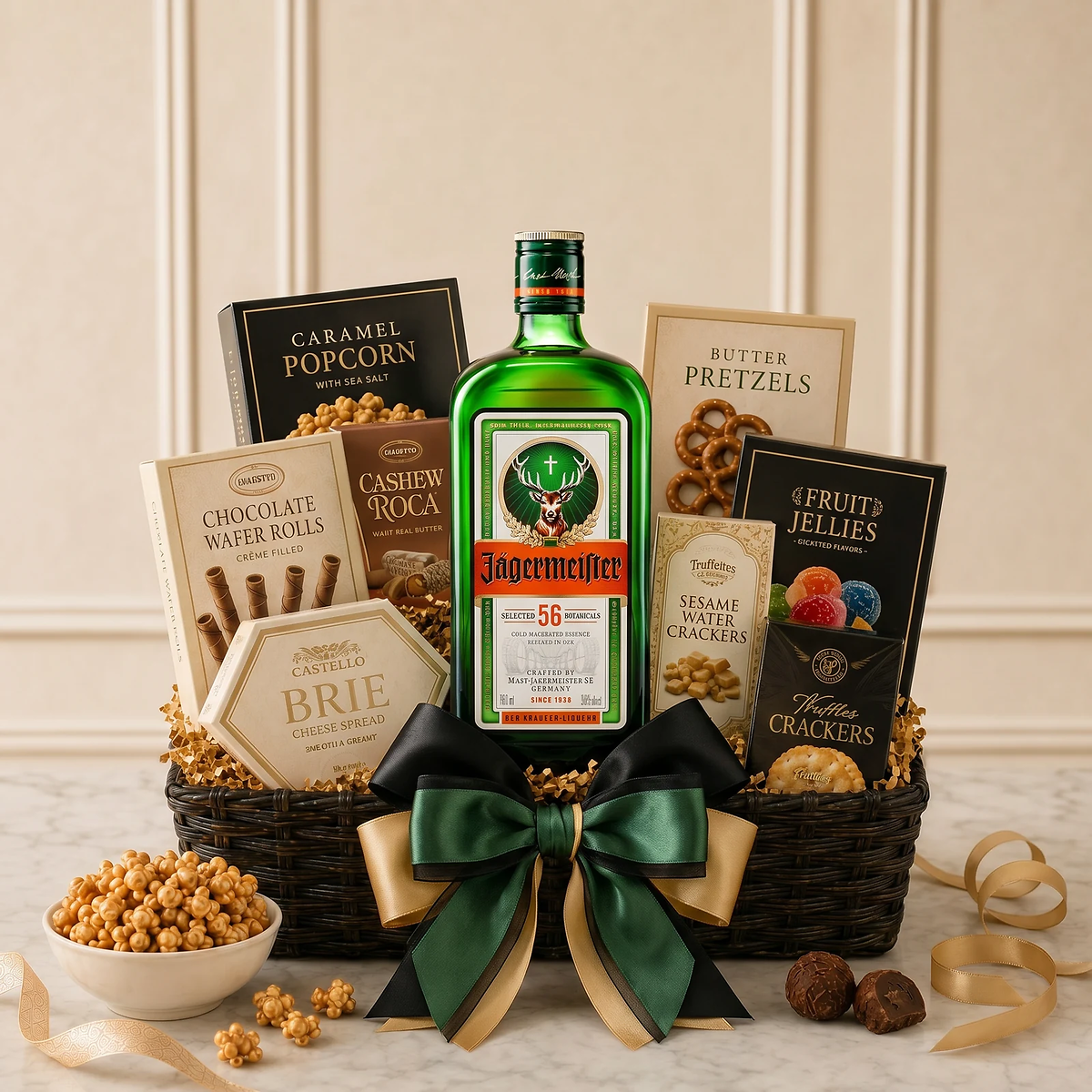 Bols リキュール & Jägermeister セット Jagermeister Herbal Liqueur Gift Basket, Ready to Gift