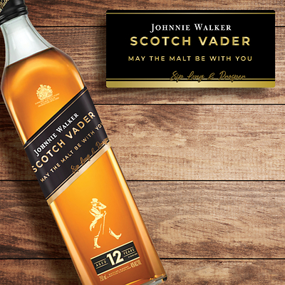 Johnnie Walker Black Custom Label Bottle