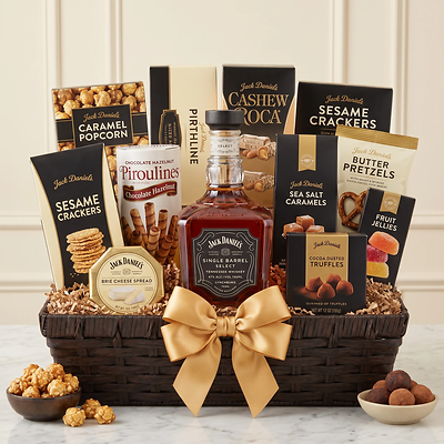 Jack Daniel's Single Barrel Tennessee Whiskey Gift Basket Jack Daniel's Single Barrel Tennessee Whiskey Gift Basket