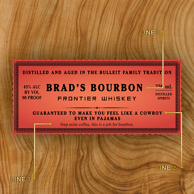 Bulleit Bourbon Custom Label Bottle