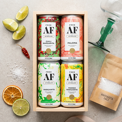 Zero-Proof Margarita Gift Set with Cactus Glass