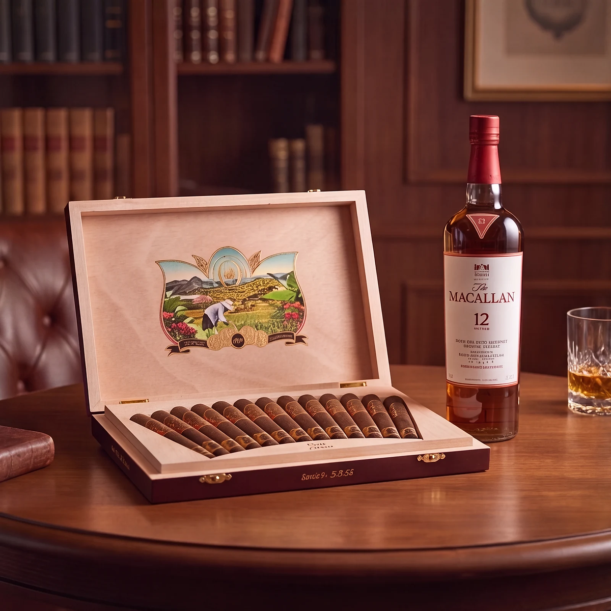 Macallan 12 Cigar Pairing Cigar Gift Set Ready to Give