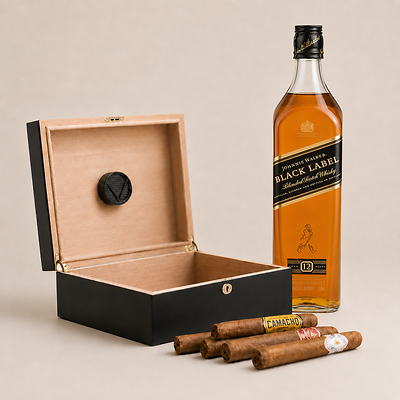 Johnnie Walker Black Label Humidor Set Johnnie Walker Black Label Humidor Set