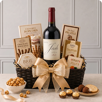Classic Red Wine Gift Basket