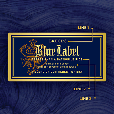 Johnnie Walker Blue Label Custom Label Bottle